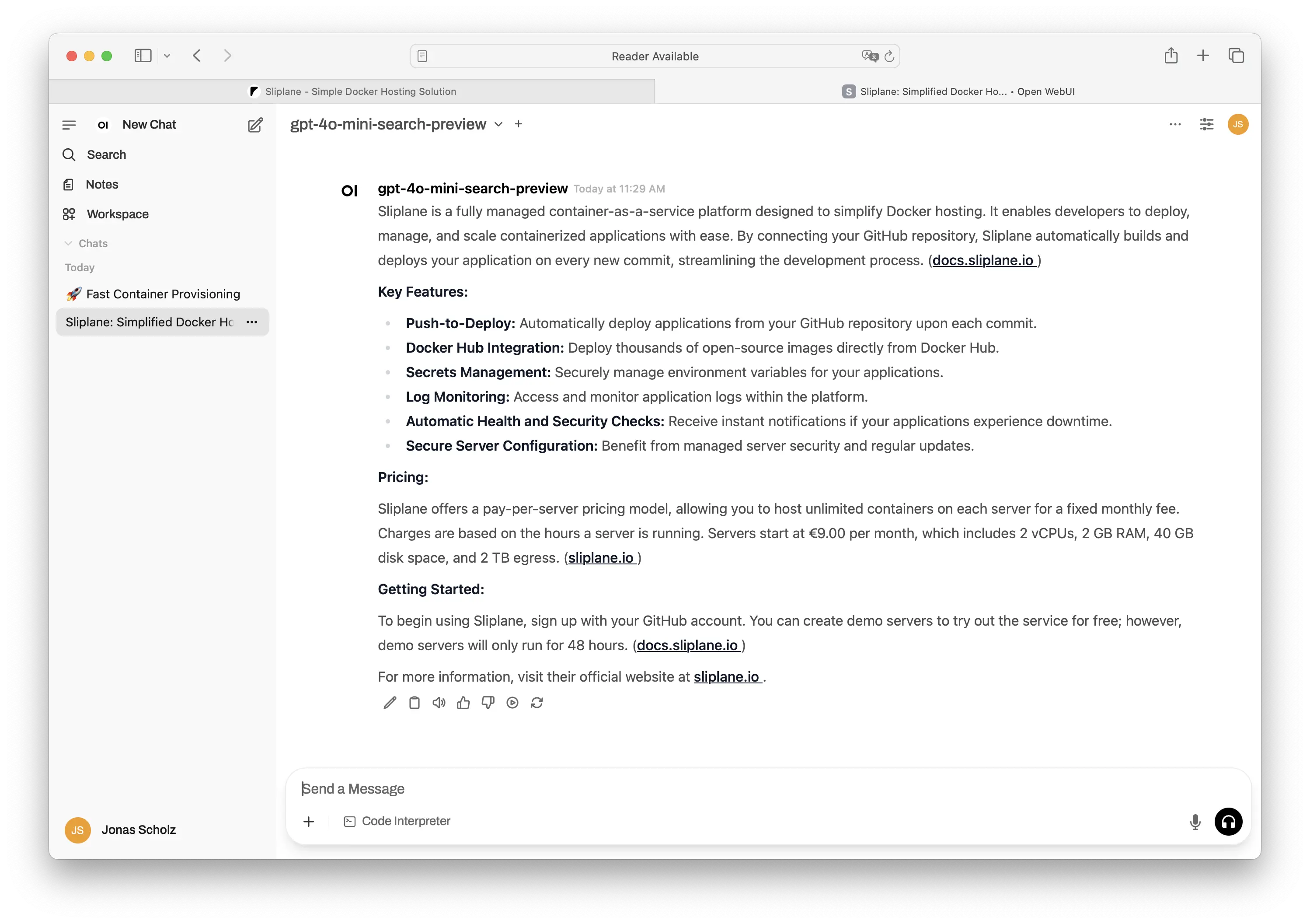 Chat Interface