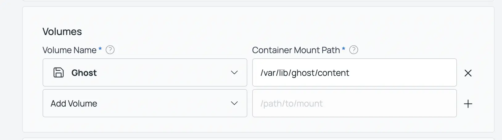 Ghost Configuration